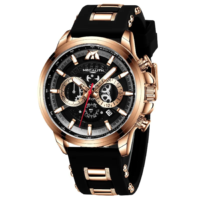 Men's Chronograph Watches for Timeless Style-8332M | Quartz Men Watch | Rubber Band