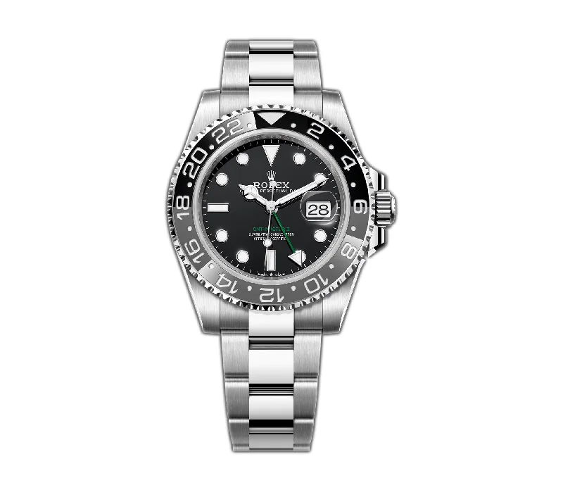 men's Rolex watches with ceramic bezel insert -​40mm Black & Grey Bezel Bruce Wayne Oyster Bracelet