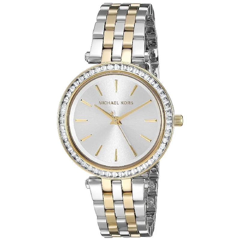 Women's Chronograph Watches with Altimeter Calibration-Michael Kors Women's MK3405 Darci Crystal Two-Tone Stainless Steel Watch