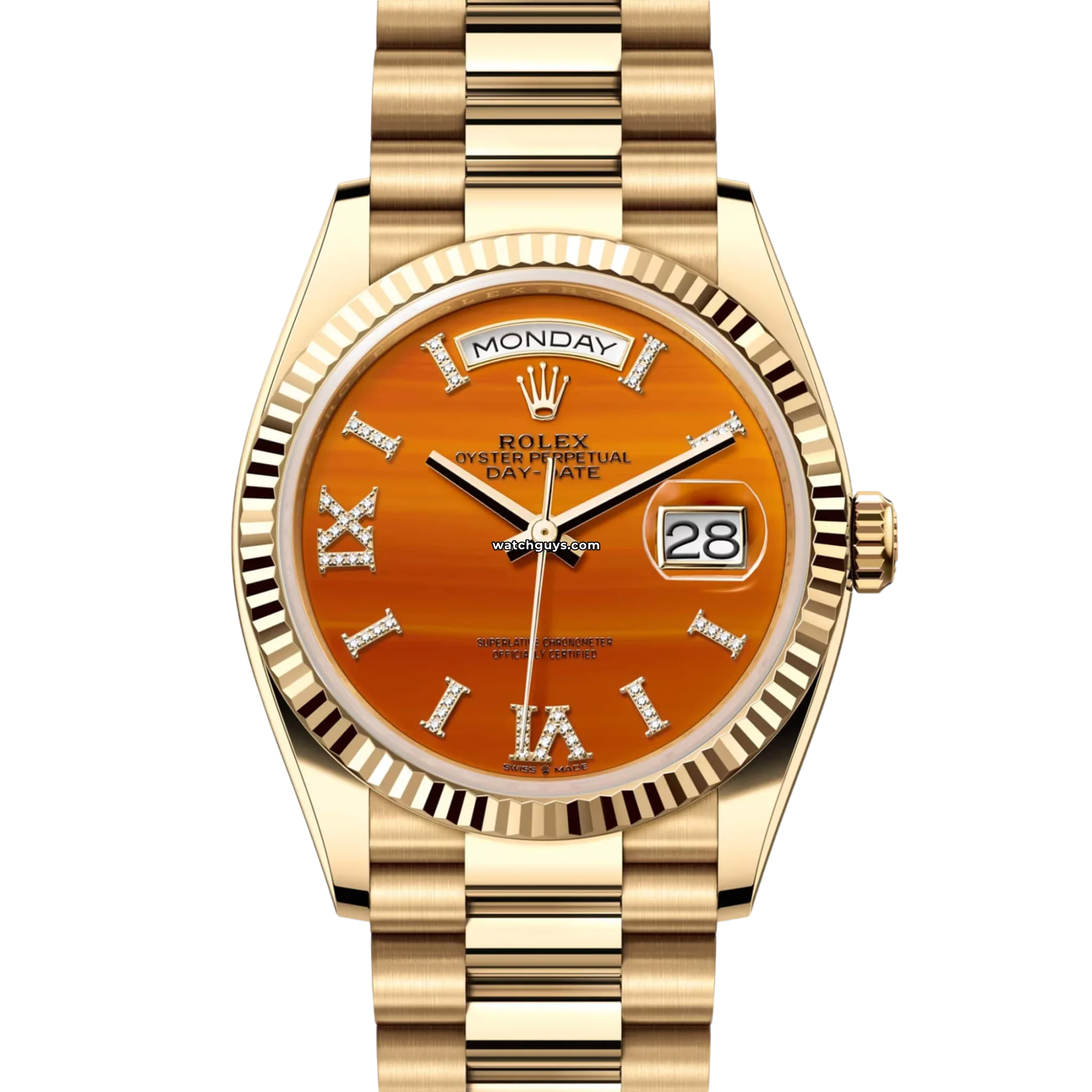 Women's Rolex Classic Design Watches-Rolex Day-Date 128238 Carnelian