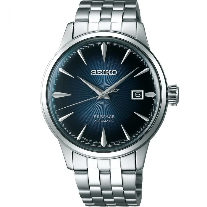 Men's Seiko Spring Watches-Seiko Presage Blue Moon Cocktail SRPB41J
