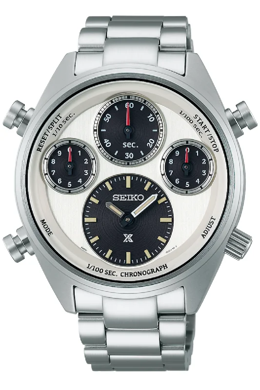 Men's Handmade Design Dress Watches for Artisanal Craftsmanship-Seiko Prospex Speedtimer 1/100 Second Solar Chronograph SFJ009