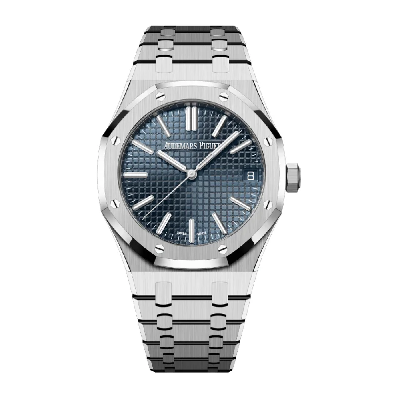 Men's Audemars Piguet High-End Style Watches-Audemars Piguet Royal Oak Selfwinding 15510ST.OO.1320ST.01 "50th Anniversary" 41mm Steel Blue Dial