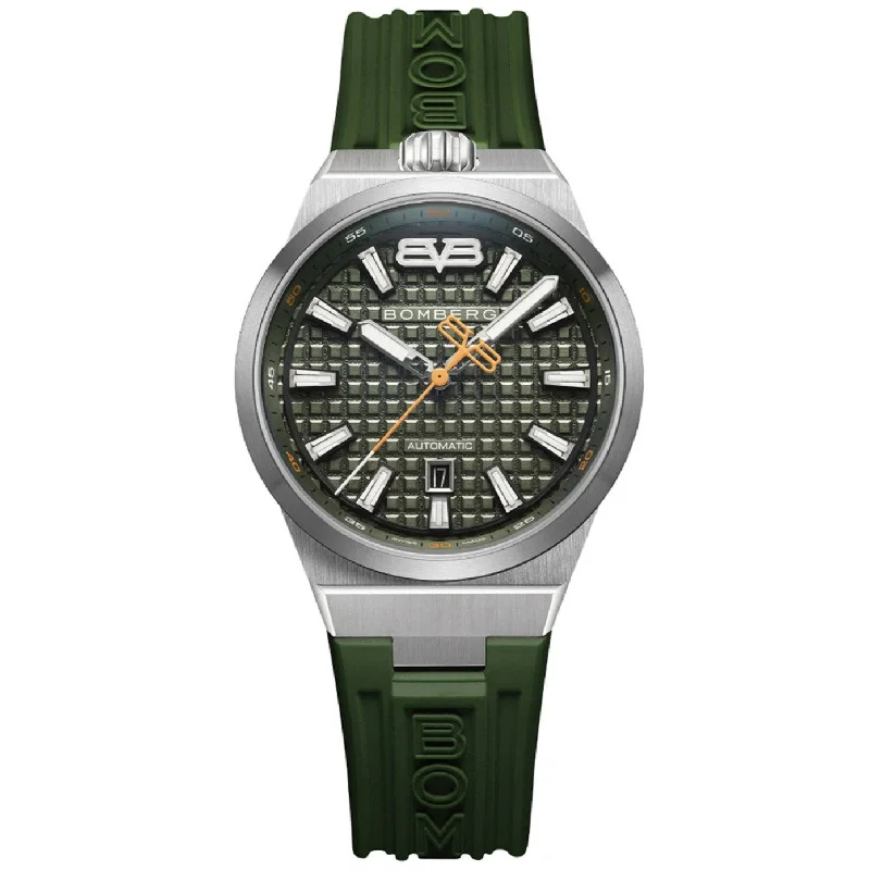Men's Solar Powered Dress Watches for Eco-Friendly Options-Bomberg Bolt-68 Automatic Neo Metropolis Geneva Men's Green Watch BF43ASS.09-5.12