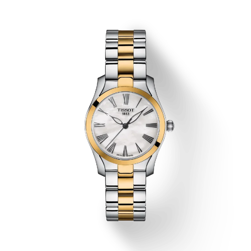 Women's Heritage Watches with Vintage Inspiration-Tissot T-Lady White Mother-Of-Pearl Dial Women 30mm