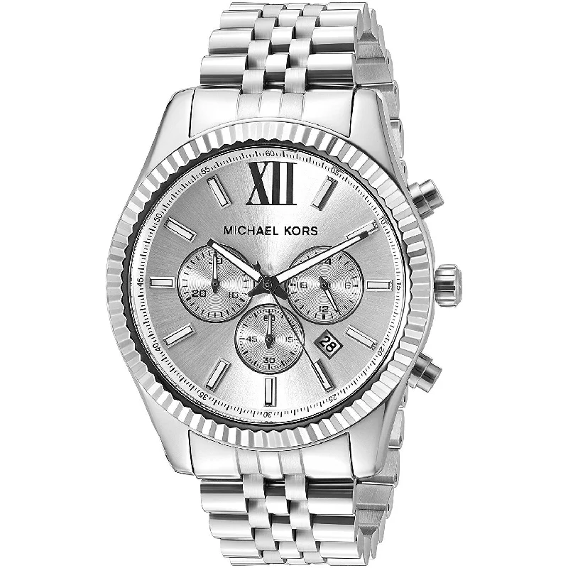 Men's Chronograph Watches for Birthday Gifts-Michael Kors Men's MK8405 Lexington Chronograph Stainless Steel Watch