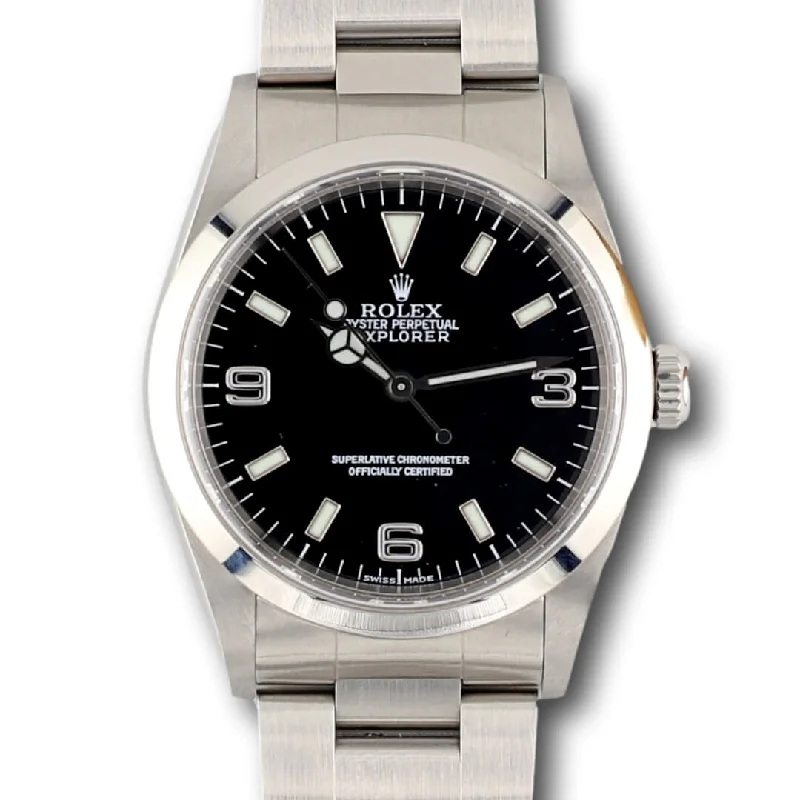 men's Rolex watches with white dials -​Rolex Explorer 14270 "Swiss Made" (2000)
