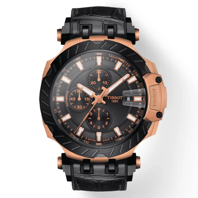 Women's Heritage Watches for Navigation Instruments-Tissot T-Race T-Sport Black Dial Men's Watch 45mm