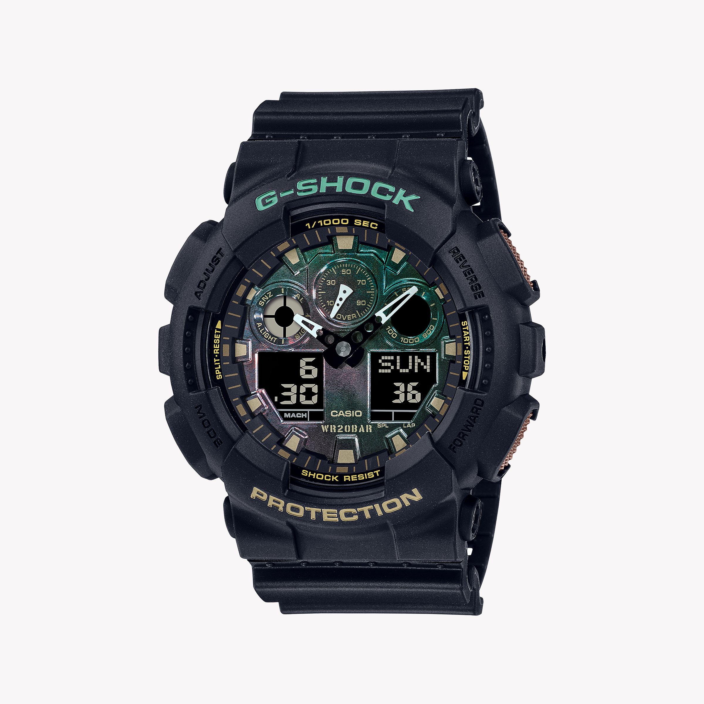 Men's Digital Watches for Navigation Instruments-G-SHOCK Men's Black Resin Watch, Digital Dial | GA-100RC-1ADR Men's Digital Watches for Navigation Instruments-G-SHOCK Men's Black Resin Watch, Digital Dial | GA-100RC-1ADR
