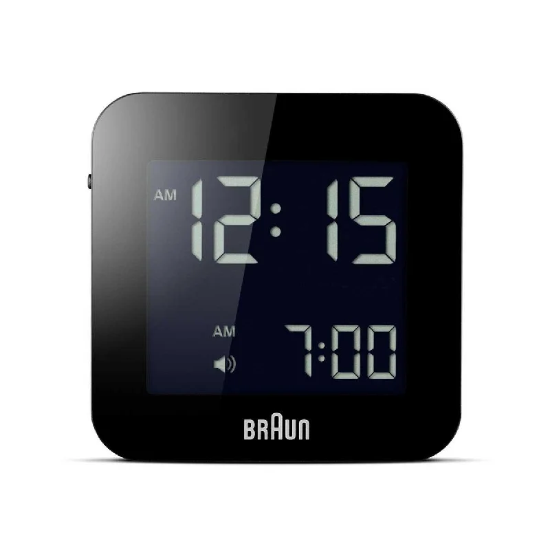Lighthouse Clocks for Coastal Theme Decor-Braun Digital Travel Alarm Clock BNC008BK