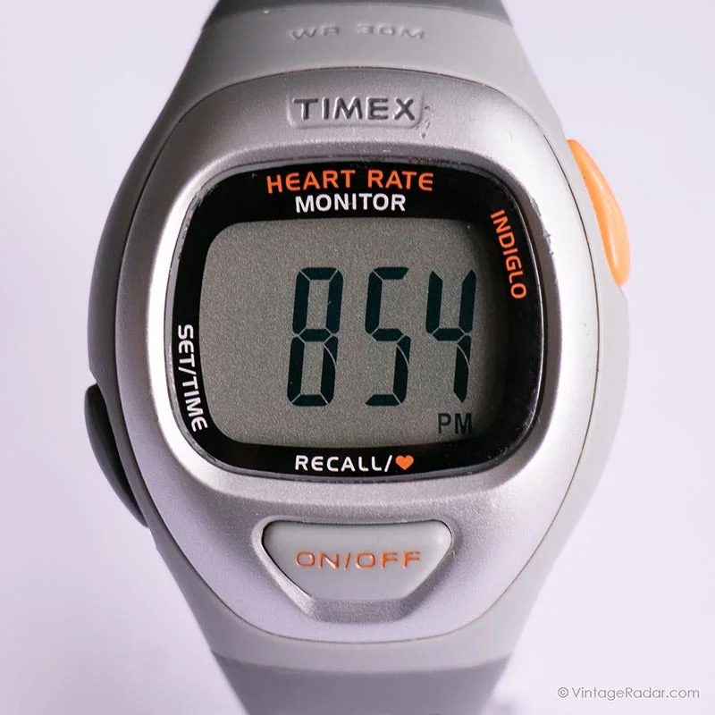 Women's Aviation Watches with Chronograph-Vintage Digital Timex Indiglo Sports Watch | Gray Sportwatch by Timex