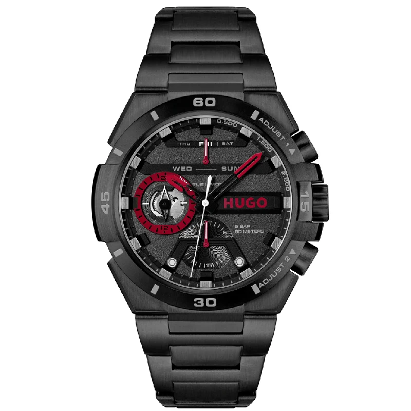 Men's Quartz Watches with Morse Code Feature-HUGO, WILD