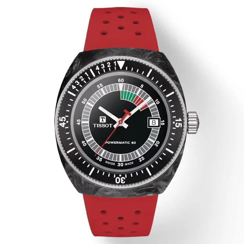 Women's Heritage Watches with Hygrometer Feature-Tissot T-Sport Black Dial Men 41mm