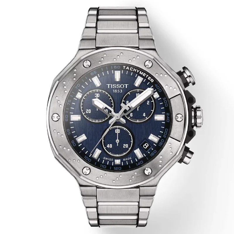 Women's Heritage Watches for Timeless Style-Tissot T-Sport Blue Dial Men 45mm