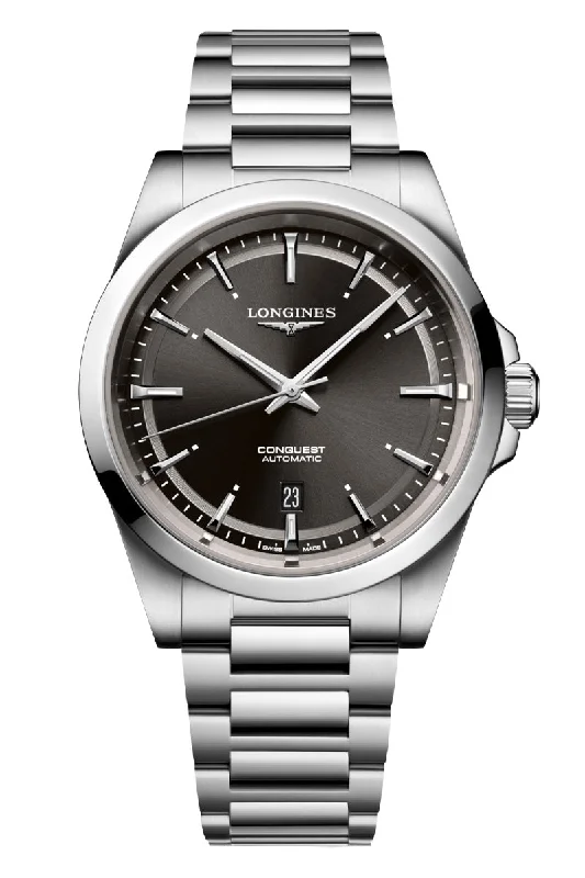 Men's German Made Style Dress Watches for Engineering Excellence-Longines Conquest 41mm Automatic L3.830.4.52.6