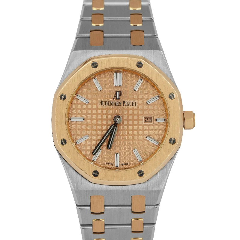 Women's Audemars Piguet Party Wear Style Watches-MINT Audemars Piguet Royal Oak Pink Dial 18K Rose Gold Steel 33mm Watch 67650SR