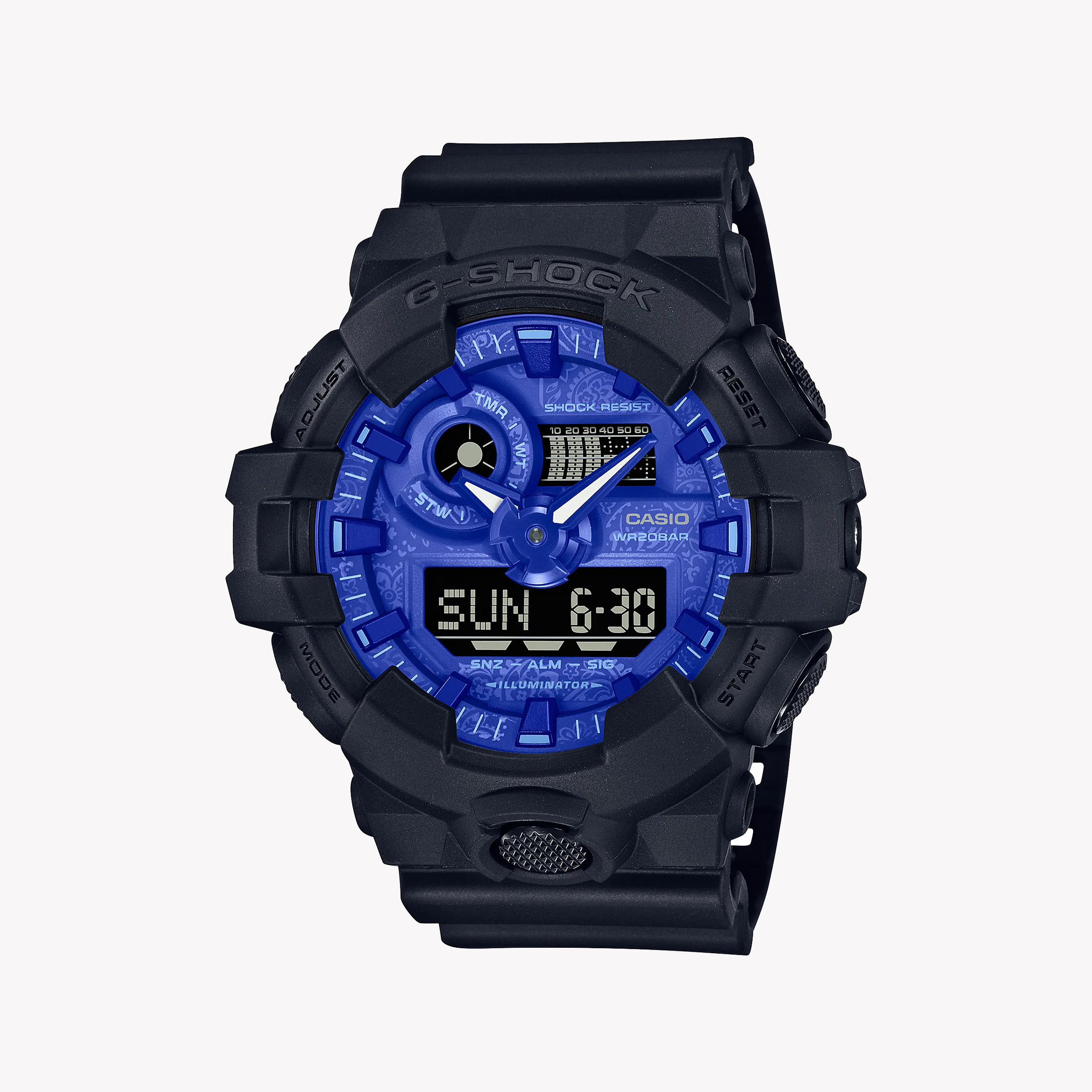 Men's Digital Watches with Compass Calibration-CASIO G-SHOCK GA-700BP-1ADR - UNMATCHED RESILIENCE MEN'S WATCH WITH STRIKING ALL-BLACK DESIGN