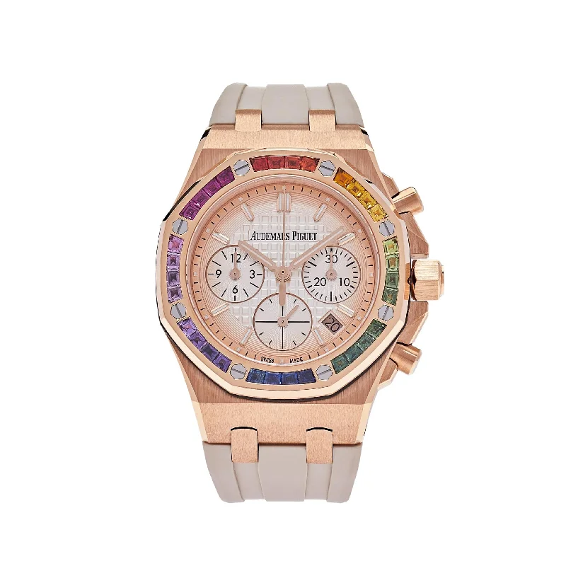 Men's Audemars Piguet Christmas Gift Design Watches-Audemars Piguet Royal Oak Offshore 26236OR.YY.D085CA.01 Selfwinding Chronograph Rainbow Bezel