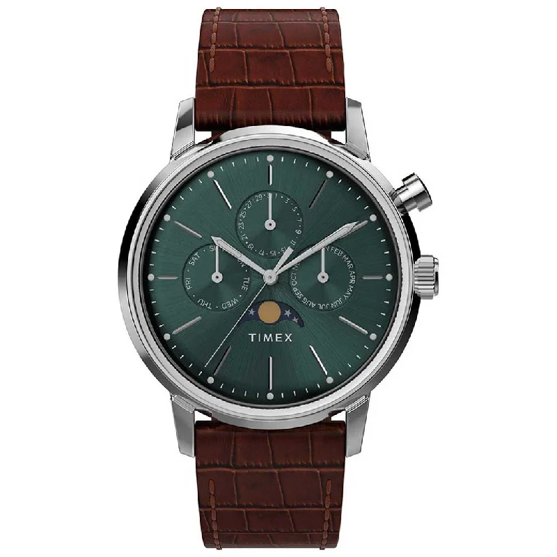 Men's Quartz Watches with Day Date Complication-TIMEX, MARLIN MOON PHASE