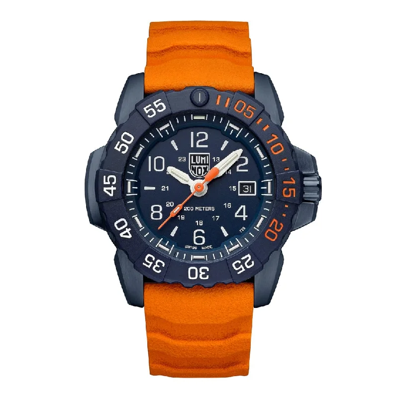 Men's Military Watches with Minimalist Style-Navy SEAL Foundation 'Back to the Blue', 45 mm, Military Dive Watch
