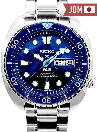 Men's Seiko Unique Shape Watches-Prospex PADI “Great Blue” King Turtle 200M Automatic Ref. SBDY125