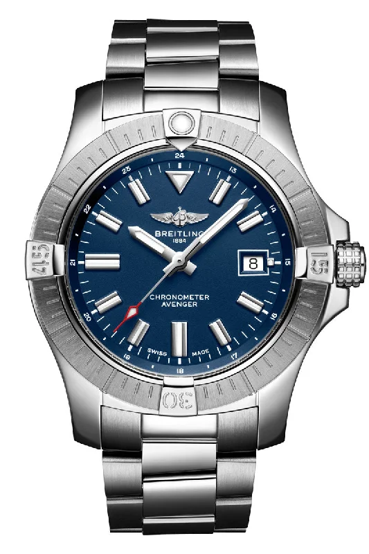 Men's Cushion Case Dress Watches for Vintage Inspiration-Breitling Avenger Automatic 43 A17318101C1A1