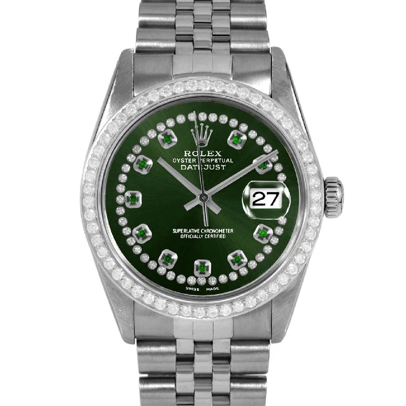 affordable men's Rolex watch models -​Rolex Datejust 36mm | 16014-GRN-STRE-BDS-JBL