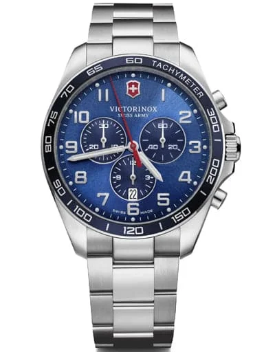 Men's Chronograph Watches with Dual Time Zones-Victorinox Fieldforce Classic Chrono 241901