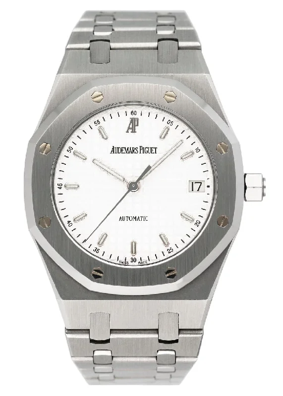 Men's Audemars Piguet Tonneau Case Watches-Audemars Piguet Royal Oak 14790ST White Dial Mens Watch