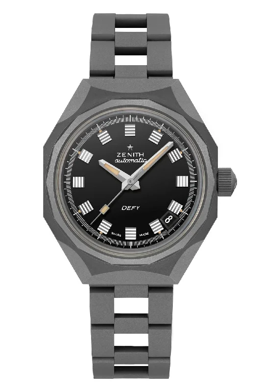 Men's Smart Design Dress Watches with Smart Features-Zenith Defy Revival Shadow 97.A3642.670/21.M3642