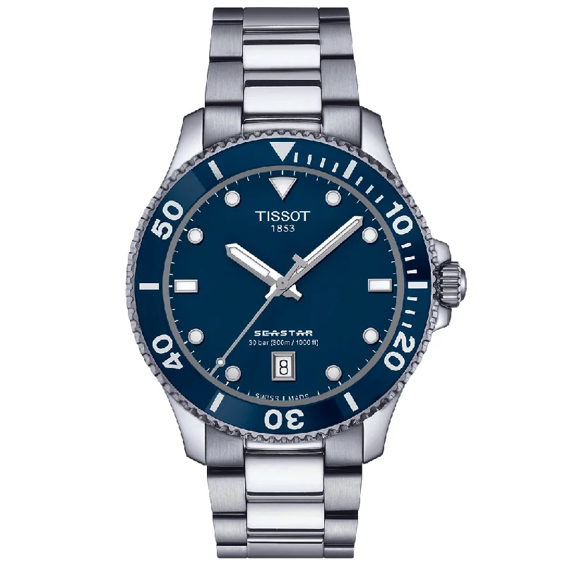 Men's Quartz Watches for Travelers-TISSOT, SEASTAR 1000
