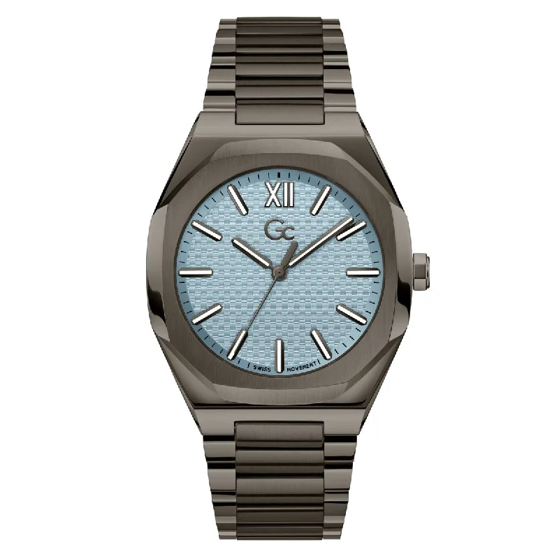 Women's Chronograph Watches for Military Personnel-Gc Blue Dial Tonneau Case Quartz Chronograph Analog Men Watch