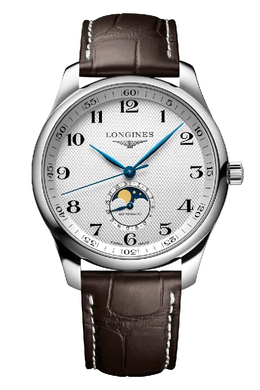 Men's Automatic Wind Dress Watches for Mechanical Movement-Longines Master Moonphase L2.919.4.78.3