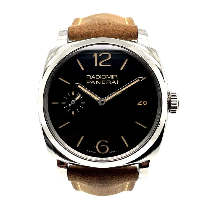 Women's Military Watches for Fitness Tracking-Panerai Radiomir Steel Automatic PAM00514 - Certified Pre-Owned