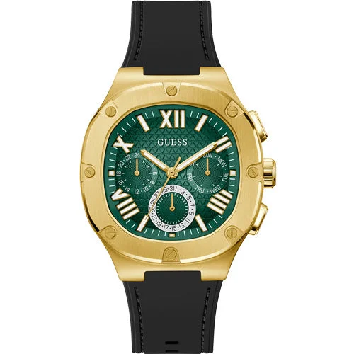 Women's Pilot Watches with Smart Features-Guess Dress Green Dial Men 42mm GW0571G3