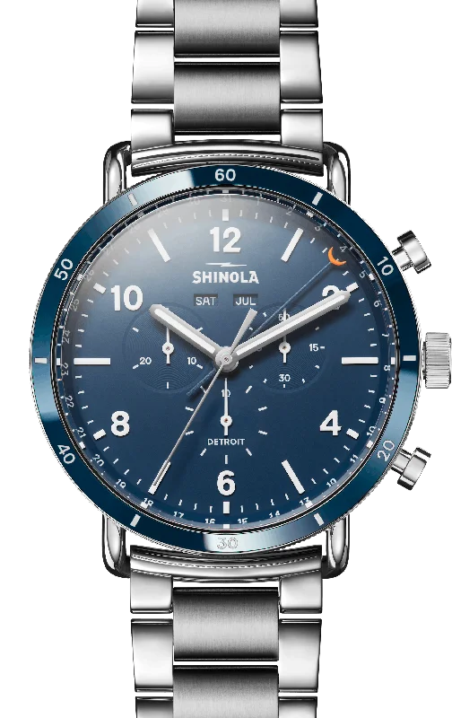 Men's Chronograph Watches with Hygrometer Feature-Shinola Canfield Sport Chronograph Watch (45mm)
