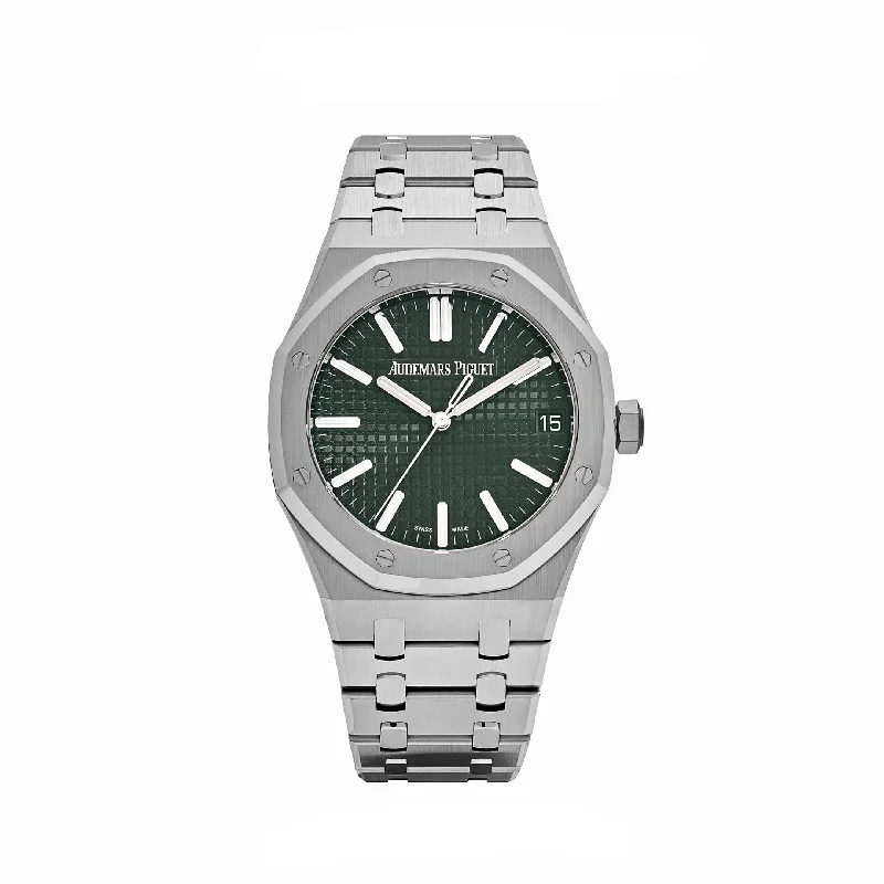 Men's Audemars Piguet Hand-Wound Watches-Audemars Piguet Royal Oak Selfwinding 15510ST.OO.1320ST.09 Stainless Steel Green Dial (2024)