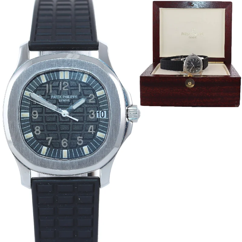 Patek Philippe Oval Case Watches for Women-2022 Service Patek Philippe Steel 5066a Aquanaut Black Rubber 5066/1 36mm Watch