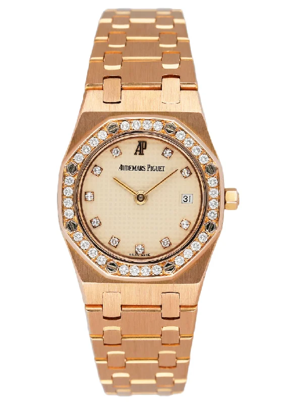 Men's Audemars Piguet Special Edition Watches-Audemars Piguet Royal Oak Diamond 18K Rose Gold Ladies Watch