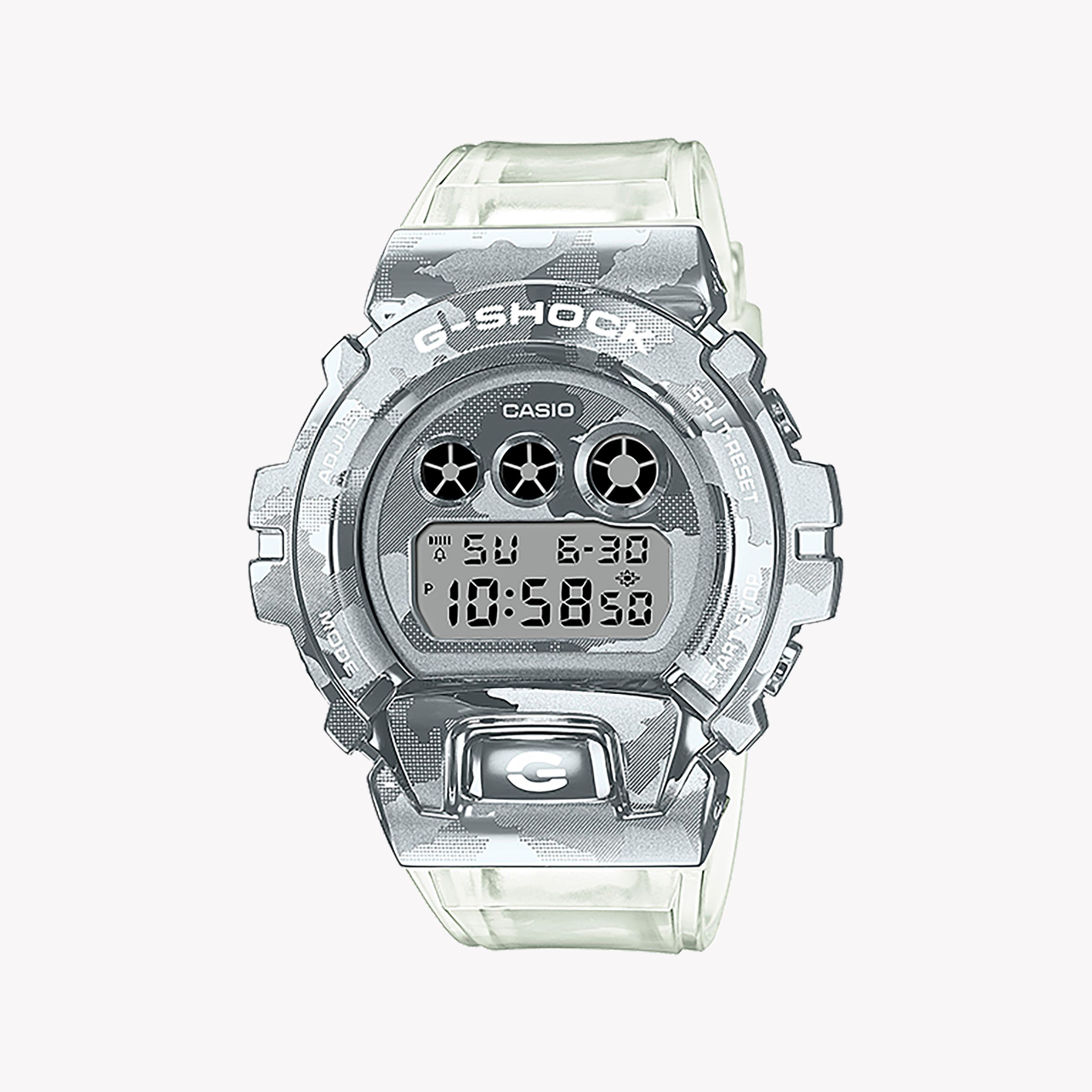 Men's Digital Watches with Classic Design-G-SHOCK Unisex White Resin Watch, Digital Dial | GM-6900SCM-1DR