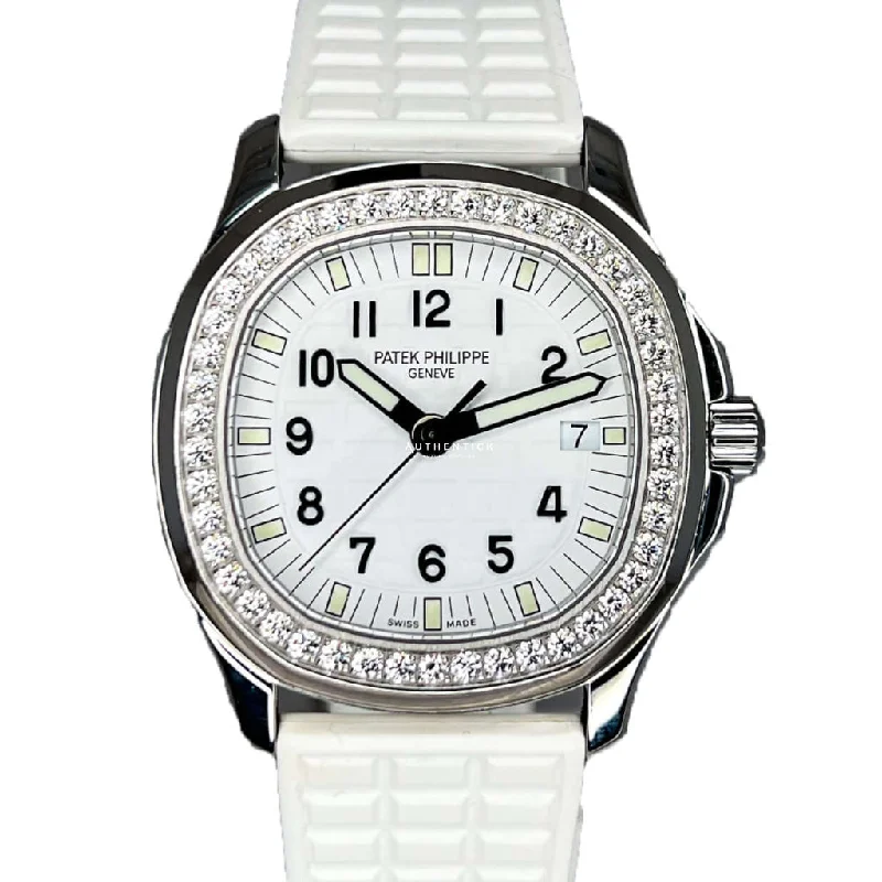 Men's Patek Philippe Watches with Luxury Branding-Patek Philippe Luce Aquanaut White Dial Stainless Steel 5067A-011