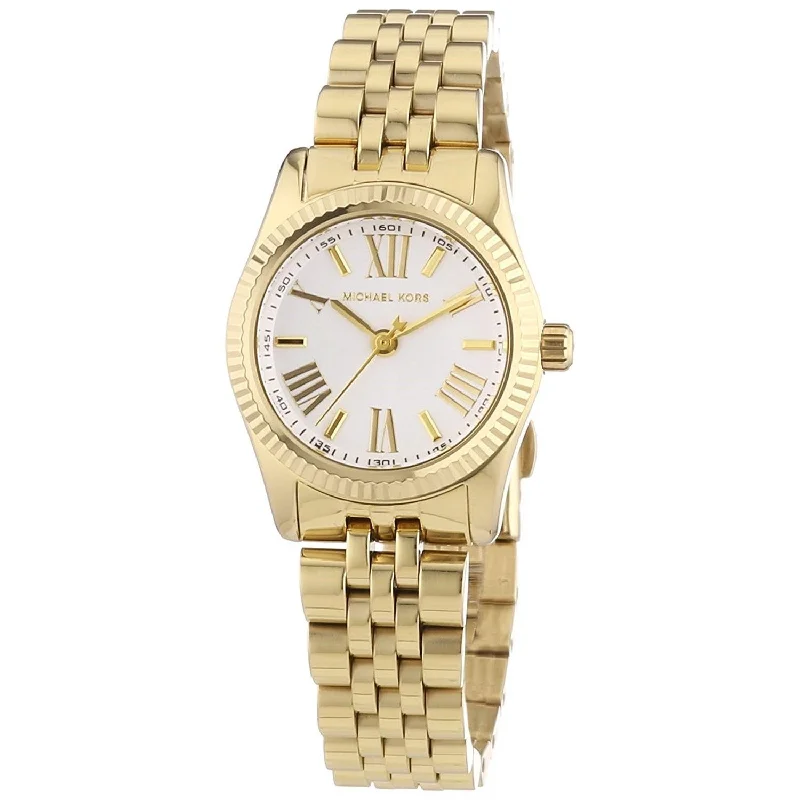 Women's Chronograph Watches with Heart Rate Monitoring-Michael Kors Women's MK3229 Lexington Gold-Tone Stainless Steel Watch