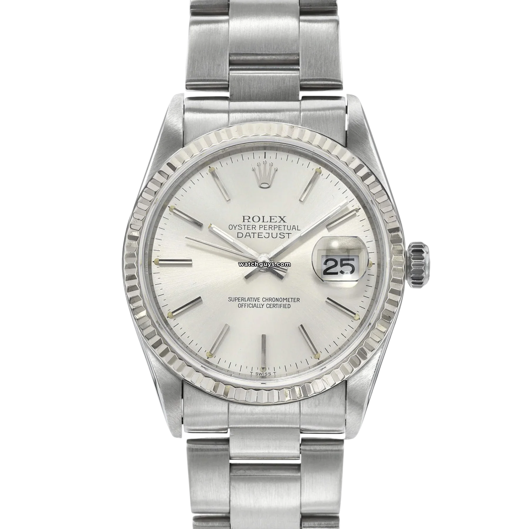 Women's Rolex Monogrammed Style Watches-Rolex Datejust 16030 Silver