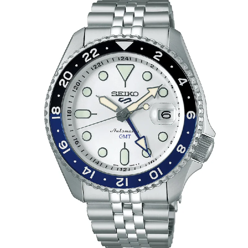 Men's Seiko Square Case Style Watches-Seiko 5 SSK033K SKX GMT Sports Style