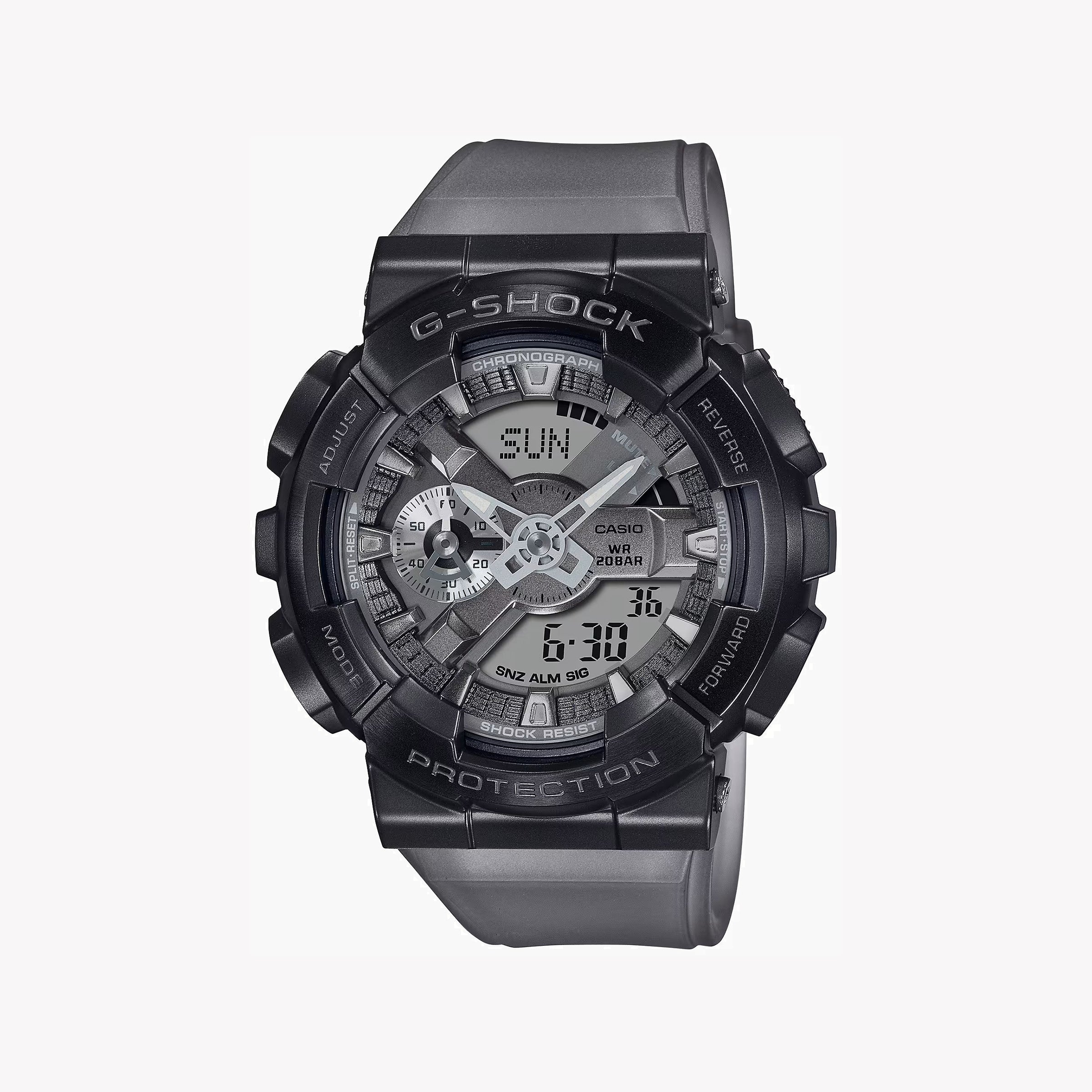 Men's Digital Watches for Temperature Monitoring-CASIO G-SHOCK GM-110MF-1ADR - SPORTY ELEGANCE UNISEX TIMEPIECE WITH GRAY RESIN BAND