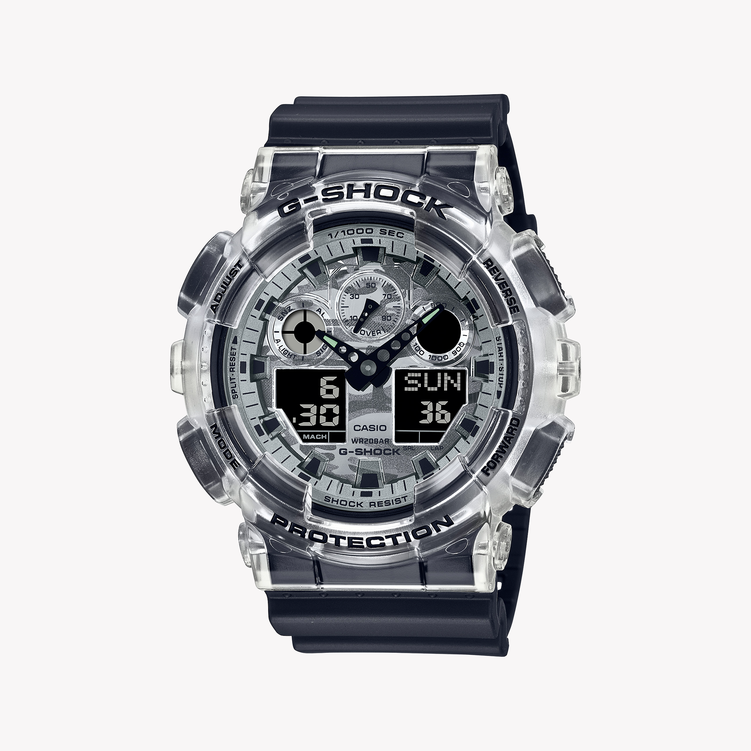 Men's Digital Watches for Modern Design-G-SHOCK Men's Black Resin Watch, Digital Dial | GA-100SKC-1ADR