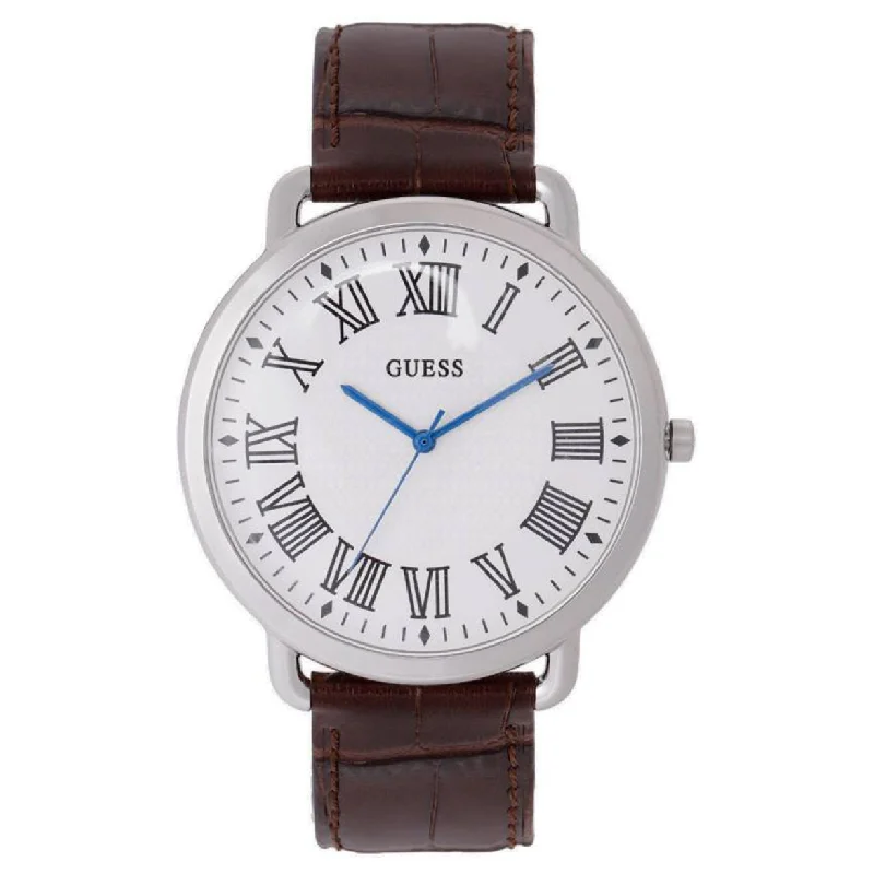 Women's Pilot Watches with UV Sensor-Guess Lincoln White Dial Men 44mm