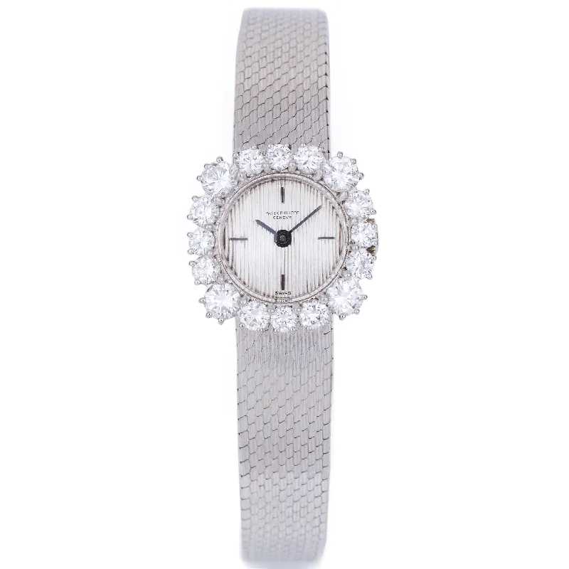 Men's Patek Philippe Watches for Collectors-Patek Philippe Ladies Wristwatch | Large Diamond Bezel | 19mm | 18k White Gold | Circa 1970's