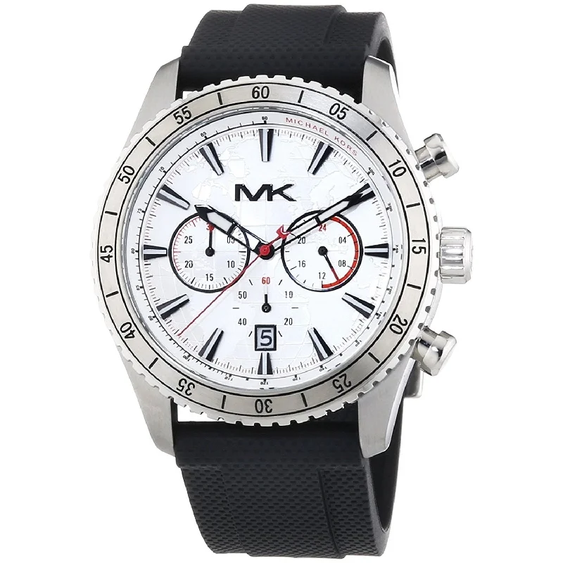 Men's Chronograph Watches with Special Edition-Michael Kors Men's MK8353 Richardson Chronograph Black Silicone Watch