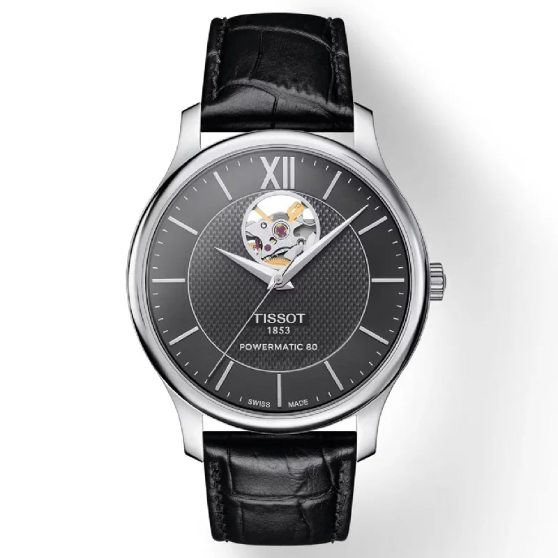Women's Heritage Watches with Luxury Materials-Tissot T-Classic Black Dial Men 40mm